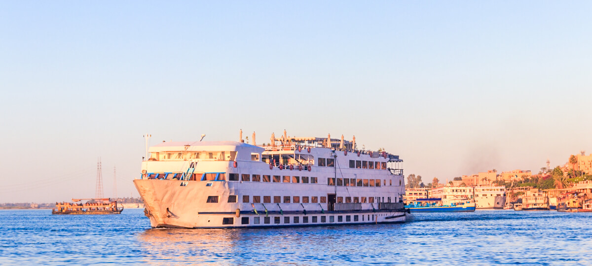 A wonderful Nile cruises at sunset egypt